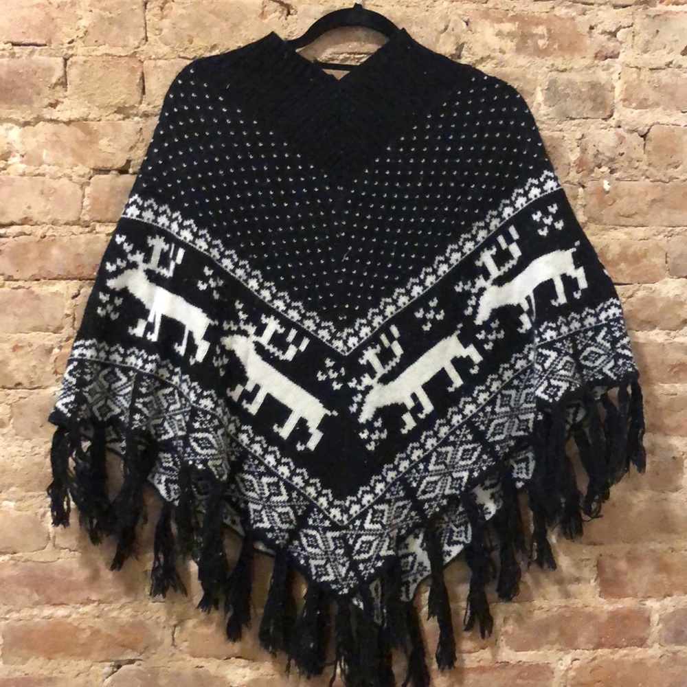 Steve Madden Christmas Poncho